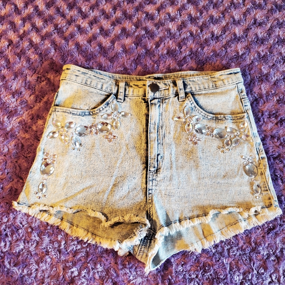 H&M High Waisted Jewel Shorts.
